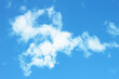 Blue sky with white clouds, copy space.