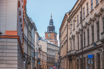 Wall Mural - Streets of the old town in Krakow, Poland