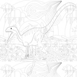 Fototapeta Dinusie - Dinosaur Brachiosaurus Suitable For Any Of Graphic Design Project Such As Coloring Book And Education