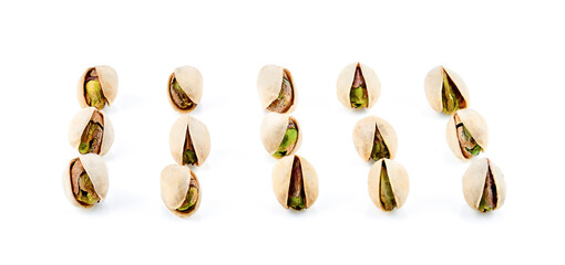 Wall Mural - Pistachio on a white background