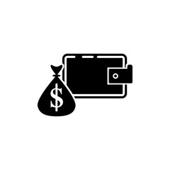 Sticker - Wallet Purse Icon Design Vector Template