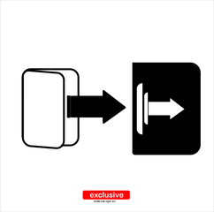 Fototapete - logout symbol icon.Flat design style vector illustration for graphic and web design.