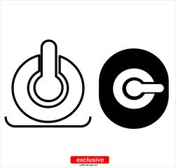 Fototapete - logout symbol icon.Flat design style vector illustration for graphic and web design.