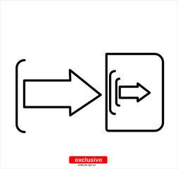 Fototapete - logout symbol icon.Flat design style vector illustration for graphic and web design.