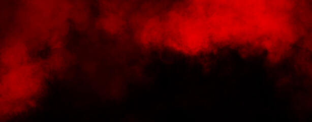 Wall Mural - Panoramic red fog mist texture overlays. Abstract smoke isolated background for effect, text or copyspace . Stock illustration.