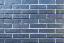 Masonry In Black White. Brick Wall. Background From Kerpich.