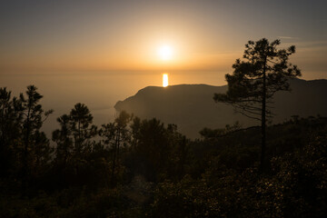 Wall Mural - View to Punta Mesco near Monte Rosso, Liguria, Italy