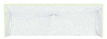 Soccer Goal Net Construction Vector Silhouette Illustration Isolated On White Background. Empty Football Goal.