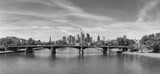 Fototapeta  - Ignas Bubis bridge with skyline, Frankfurt, Germany