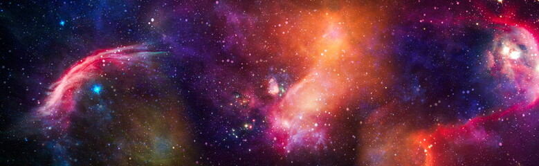 Wall Mural - star particle motion on black background, starlight nebula in galaxy at universe space background. t