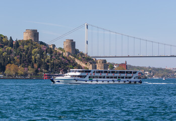 Wall Mural - Istanbul, Turkey - a massive fortress built on the European side of Bosporus, the Rumelihisari (Rumelian Castle) is one of the main landmarks in Istanbul