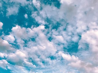 dramatic blue sky and white clouds on sky bright and clear day background.