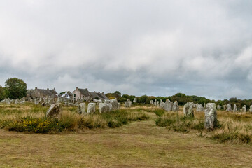 Alignments of Carnac, Menhir de Carnac in the Brittany region. France