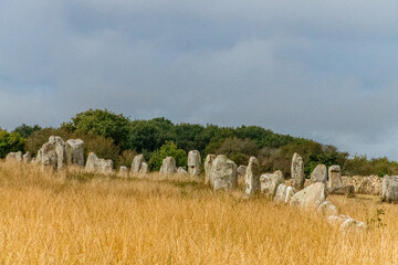 Alignments of Carnac, Menhir de Carnac in the Brittany region. France