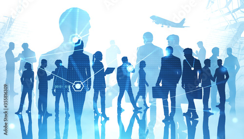 Fotografía Managers in city, partnership and network