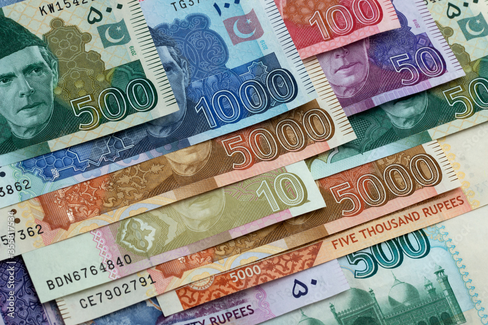Pakistani Rupees, Pakistani currency notes Stock Photo | Adobe Stock