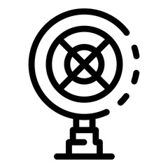 Poster - fan under wire cover icon. outline fan under wire cover vector icon for web design isolated on white