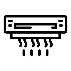 Poster - wall air conditioner bottom icon. outline wall air conditioner bottom vector icon for web design iso