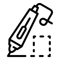 Poster - 3d doodler pen icon. Outline 3d doodler pen vector icon for web design isolated on white background