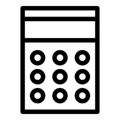 Poster - Business calculator icon. Outline business calculator vector icon for web design isolated on white background