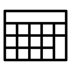 Poster - Electric calculator icon. Outline electric calculator vector icon for web design isolated on white background