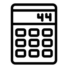 Poster - Calculator machine icon. Outline calculator machine vector icon for web design isolated on white background