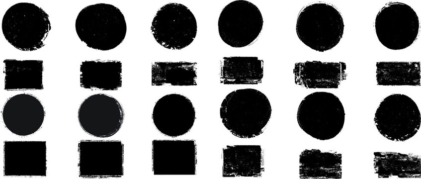 Grunge post Stamps Collection, Circles. Banners, Insignias , Logos, Icons, Labels and Badges Set . vector distress textures.blank shapes.