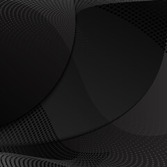 Poster - abstract halftone background. halftone element on blakc backdrop. modern geometric motion design pat