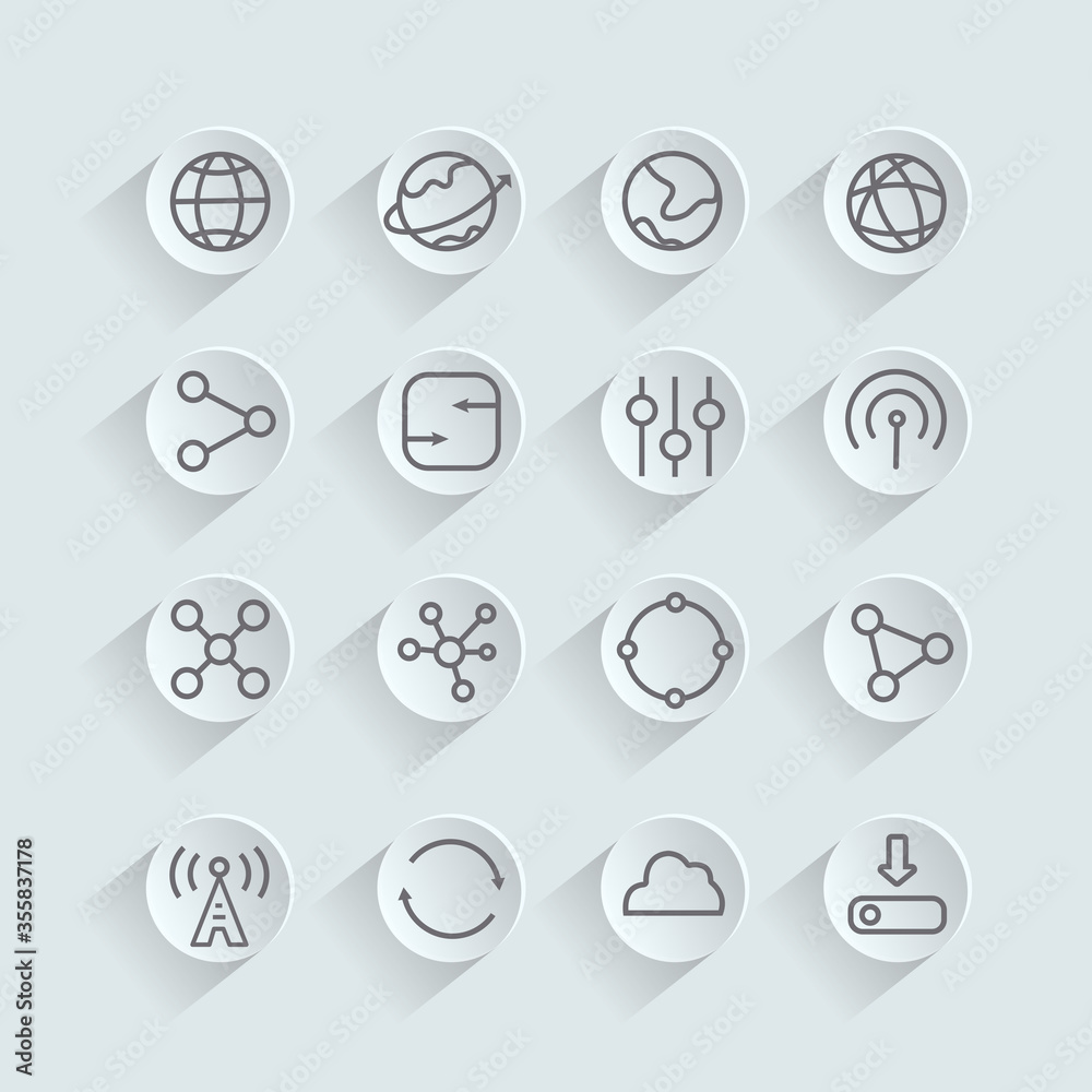 네트워크 아이콘 스톡 벡터 | Adobe Stock