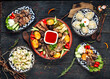Central asian cuisine manti pelmeni dumplings meat