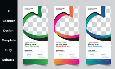 Wall Mural - Corporate business Roll up banner design template, abstract background, pull up design, modern x-banner