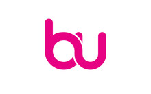 Bu Or Ub Letter Initial Logo Design, Vector Template