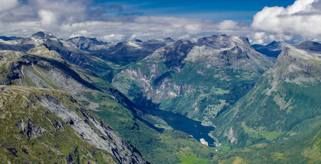  View of Geirangerfjord from Dalsnibba