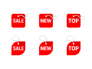 Poster - vector labels with tags sale, new, top for stickers, tags, special offers