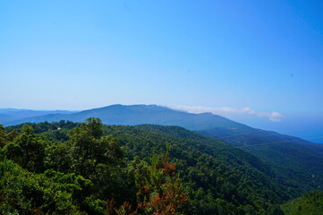 mountain landscape with blue sky