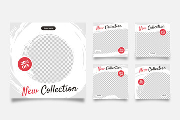 Brush fashion social media post template