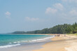 Beautiful tropical landscape beach sea with blue sky background in Mai Khao Beach,Phuket, Thailand .-Summer Concept