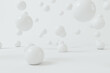 Bouncing soft balls with white background, 3d rendering.