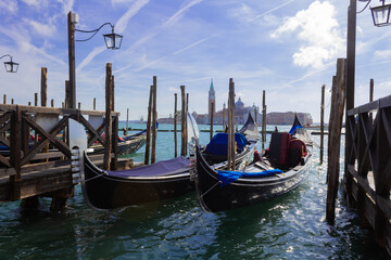 Two gondolas on the Grand Canal