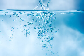 Poster - water air bubbles background