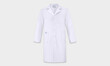 Laboratory coat clothing on a white background
