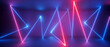 3d abstract neon light background, chaotic trajectory path glowing in ultraviolet spectrum, violet blue red laser rays