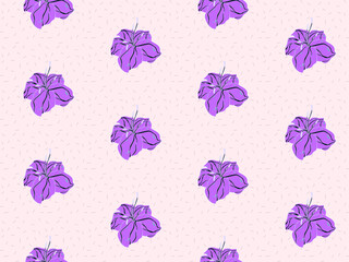 Poster - Image without seams. Beautiful pattern on a summer theme. Pattern consisting of  flowers and  herbs. Background image.
