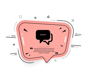 Wall Mural - Message icon. Quote speech bubble. Chat comment sign. Speech bubble symbol. Quotation marks. Classic message icon. Vector