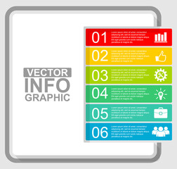 Aufkleber - Business infographic vector template, flat design illustration for presentation and diagram