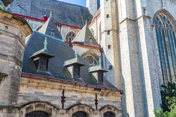 Wall Mural - XIV century Saint Michael  Church   in Ghent, Belgium