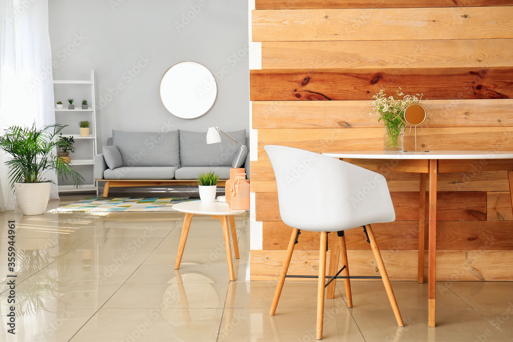 Interior of modern studio apartment