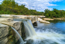 The Lower Falls At McKinney Falls State Park In Austin, Texas, USA.