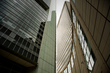 modern office building view up on travel tour frankfurt germany