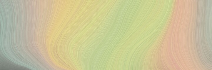 Poster - soft abstract art waves graphic with modern soft curvy waves background design with tan, gray gray and silver color
